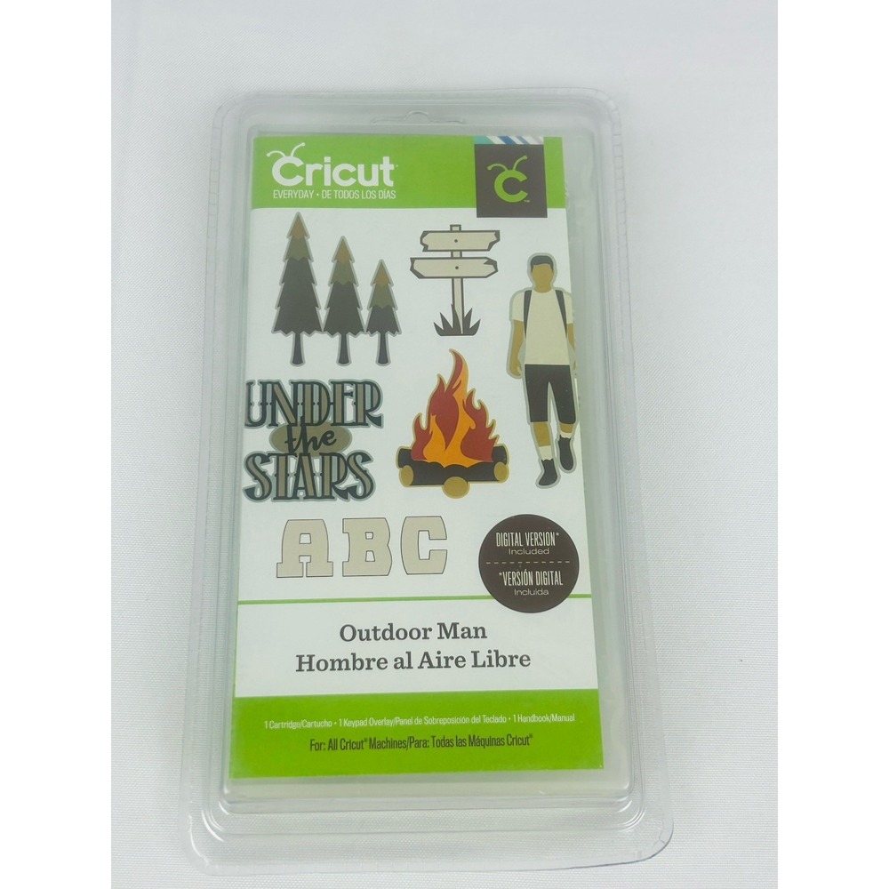 Cricut Outdoor Man Cartridge Under The Stars Camping Hiking Hunting Campout New